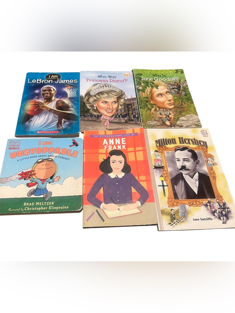 Scholastic Kids Biography Book Set of 6 Books